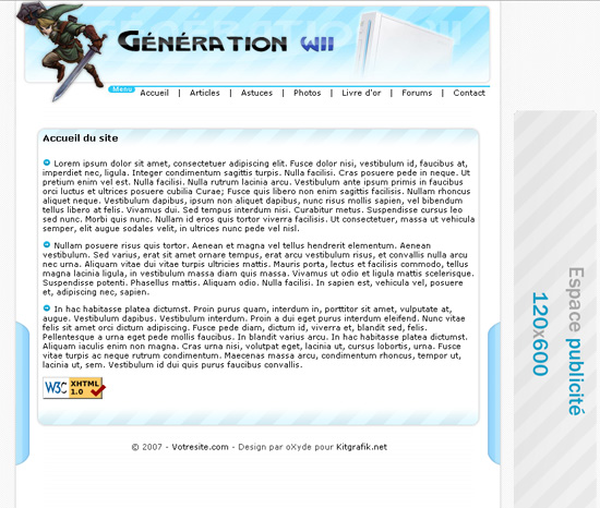 Apercu du kit Graphique G�n�ration wii