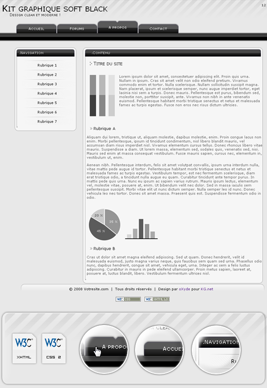 Apercu du kit Graphique SoftBlack