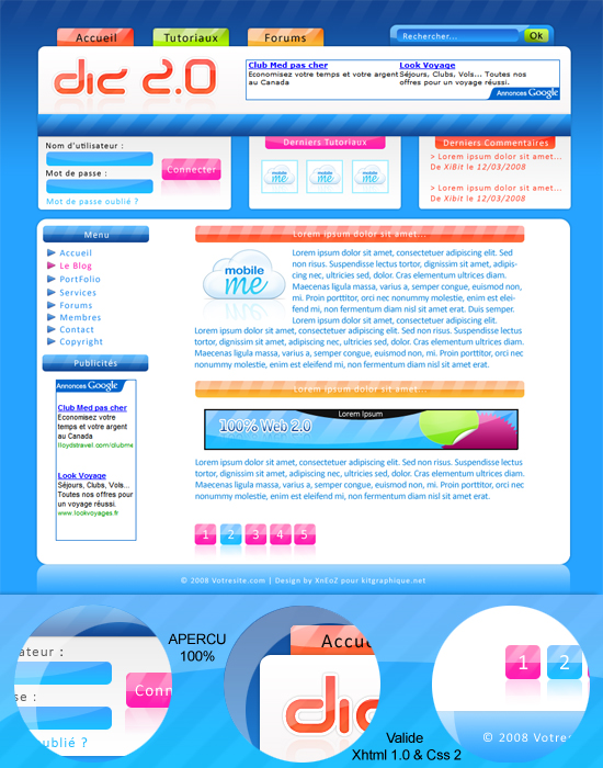 Apercu du kit Graphique DiZ 2.0