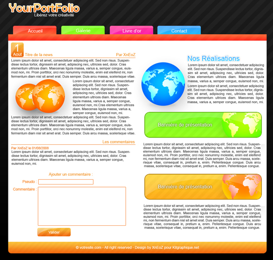 Apercu du kit Graphique YourPortFolio