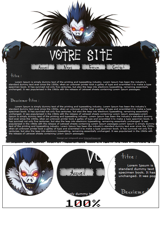 Apercu du kit Graphique death note