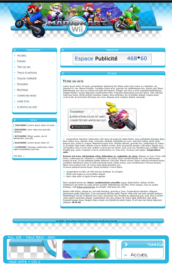 Apercu du kit Graphique Mario fankit