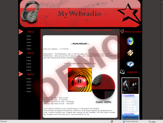 Apercu du kit Graphique MyWebRadio