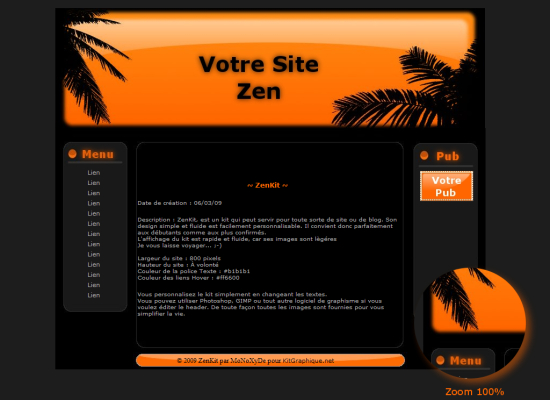 Apercu du kit Graphique Zen Kit