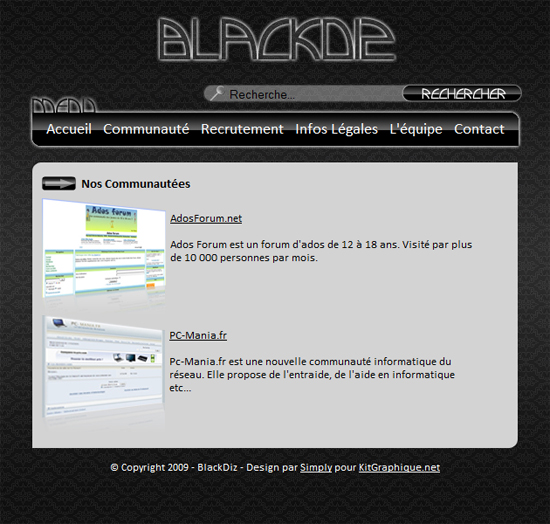 Apercu du kit Graphique BlackDiz