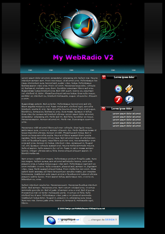Apercu du kit Graphique MyWebRadio V2
