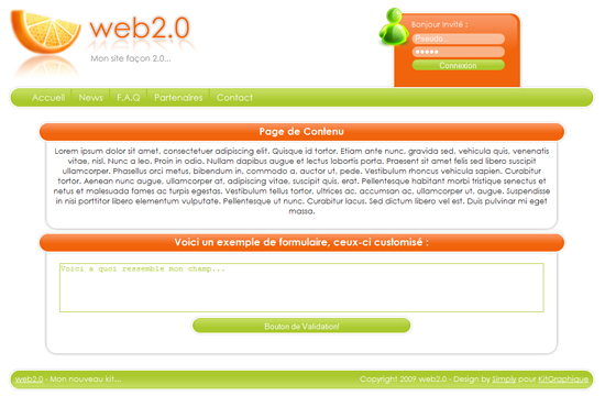 Apercu du kit Graphique Web2.0