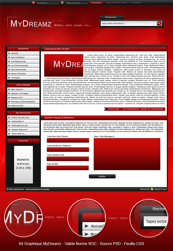 Apercu du kit Graphique MyDreamz - Red