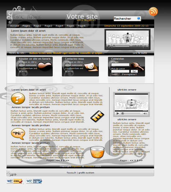 Apercu du kit Graphique Black Flowa