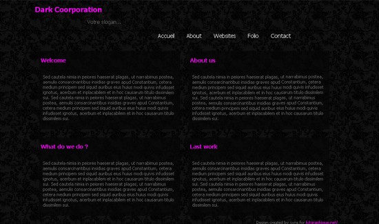 Apercu du kit Graphique Dark design