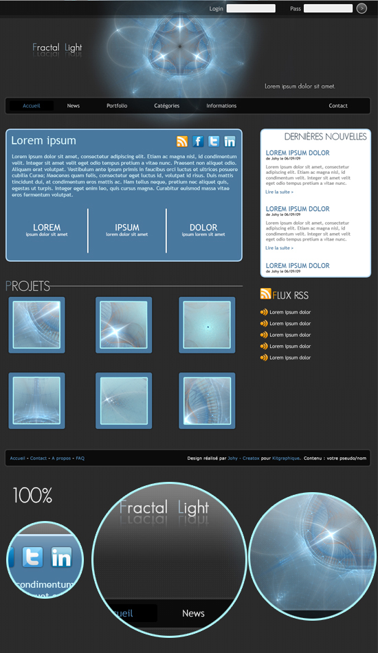 Apercu du kit Graphique Fractal light