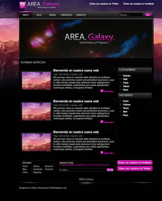 Apercu du kit Graphique AreaGalaxy