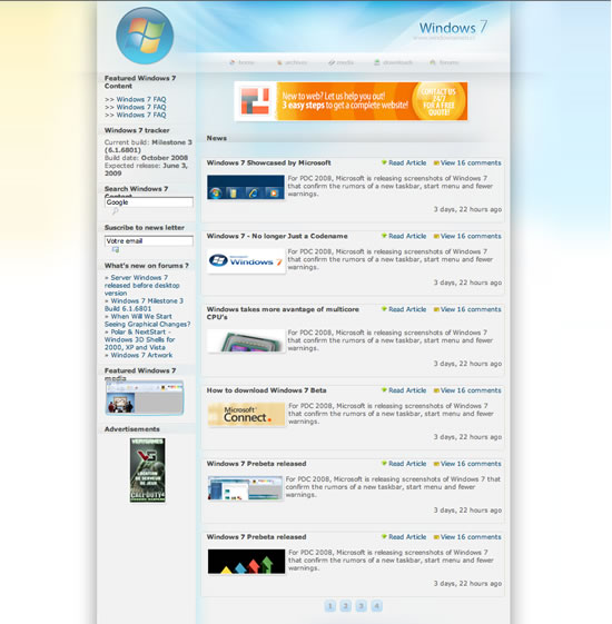 Apercu du kit Graphique Windows 7