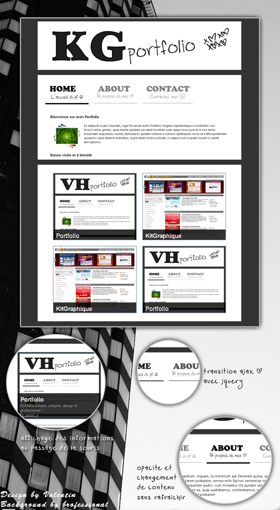 Apercu du kit Graphique KG Portfolio