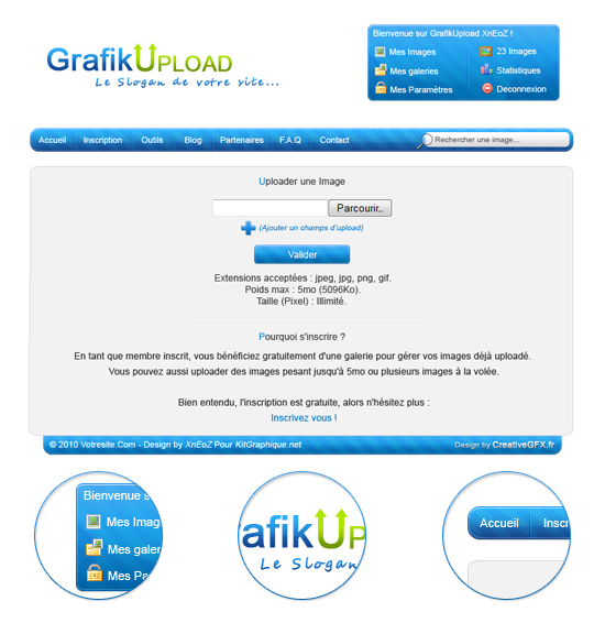 Apercu du kit Graphique GrafiKUpload