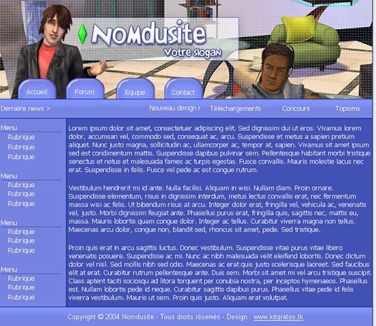 Apercu du kit Graphique Sims2