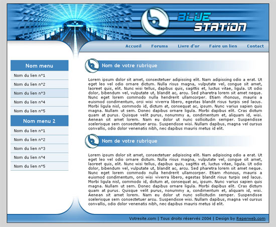 Apercu du kit Graphique Blue Station
