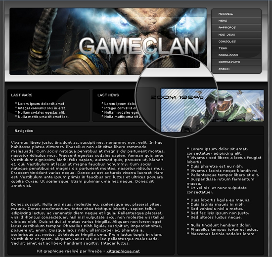 capture du kit graphique