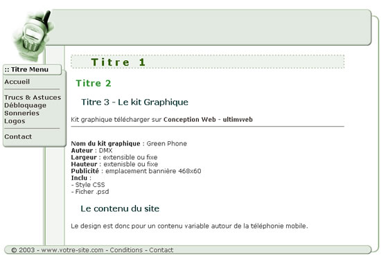 capture du kit graphique