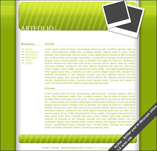 capture du kit graphique