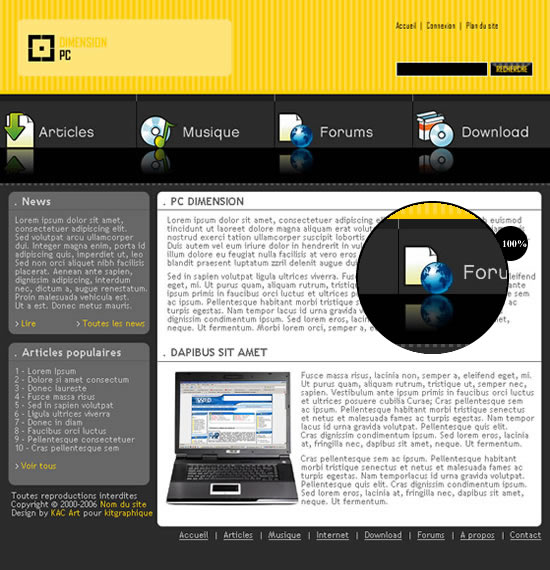 capture du kit graphique