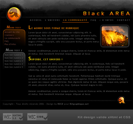 Apercu du kit Graphique Black Area