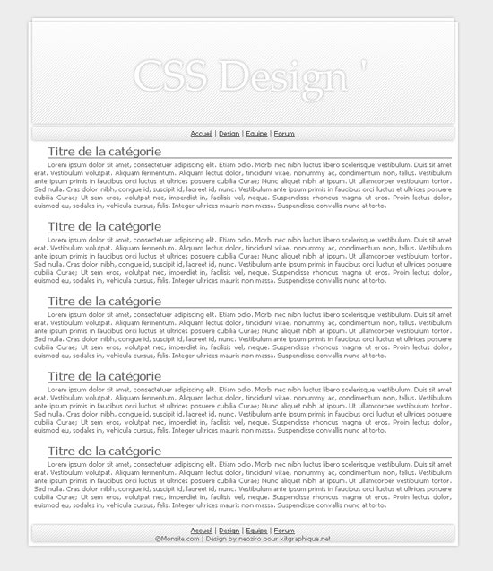 Apercu du kit Graphique PixCSS