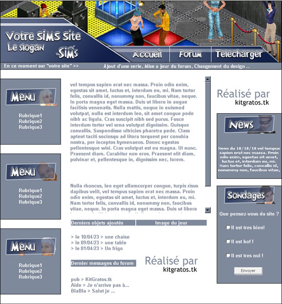 Apercu du kit Graphique KitSims
