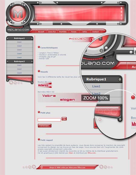 capture du kit graphique
