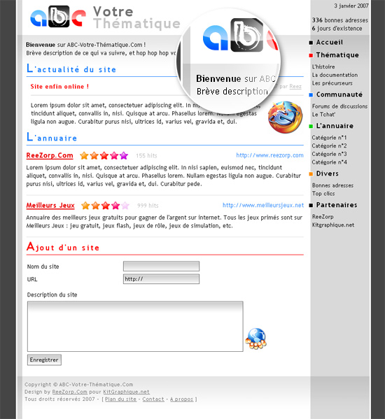 capture du kit graphique