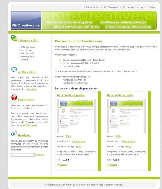 capture du kit graphique