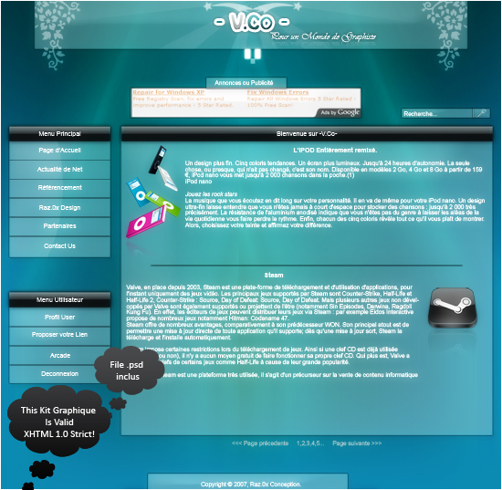 capture du kit graphique